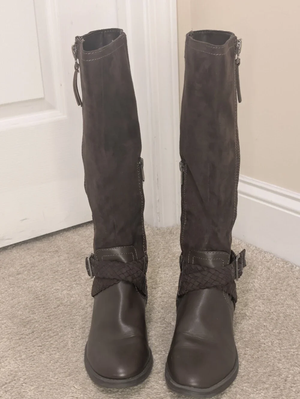 Circus by Sam Edelman 'Perry' Dark Brown Knee High Leather & Suede Boots